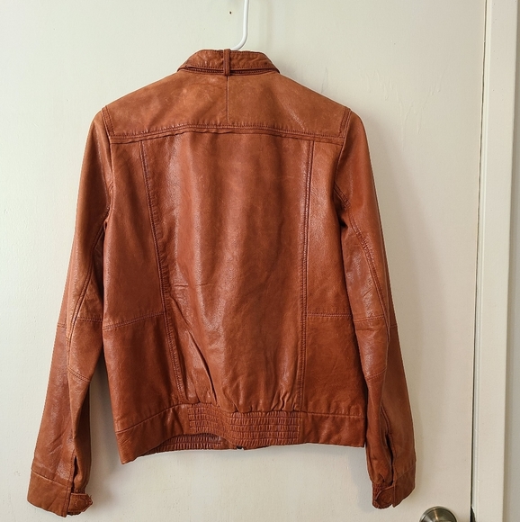 CAMPUS Vintage Genuine Leather Brown Jacket size XS - Picture 5 of 8